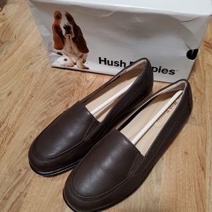 NEW Hush Puppies Jennah Paradise Leather Loafer, Brown, Women's Size 9